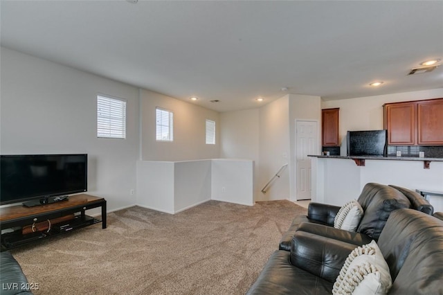1370 Crystal Hill Ln Unit 3, Henderson, NV 89012 - living room with light colored carpet and recessed lighting
