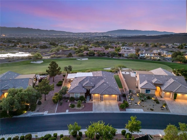 20 Kittansett Loop, Henderson, NV 89052 - aerial perspective of suburban area featuring a mountain backdrop and a golf course