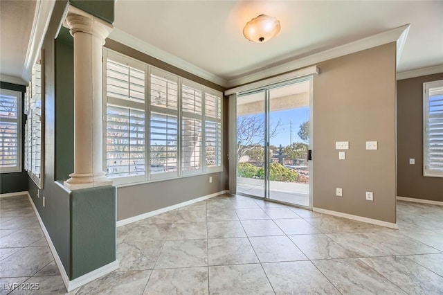 4750 Fiore Bella Blvd, Las Vegas, NV 89135 - empty room with ornate columns and crown molding