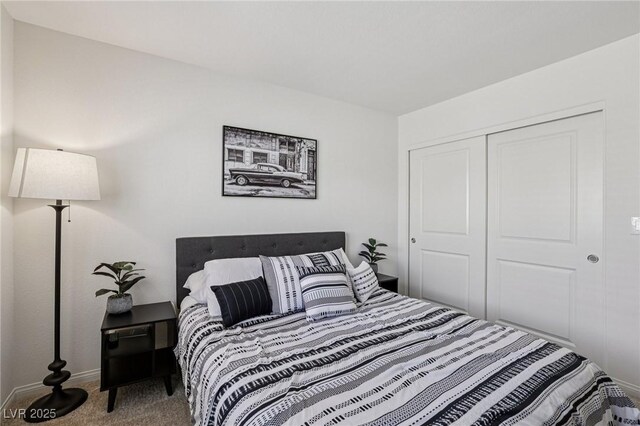 6807 Satin Silver Ct, North Las Vegas, NV 89086 - bedroom featuring carpet, baseboards, and a closet