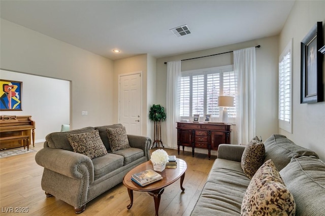 2418 Brockton Way, Henderson, NV 89074 - living room featuring light wood finished floors and recessed lighting