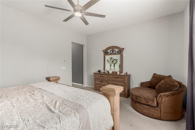 5616 Silver Cascade Ave, Las Vegas, NV 89131 - bedroom with light colored carpet and ceiling fan