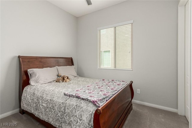 5616 Silver Cascade Ave, Las Vegas, NV 89131 - carpeted bedroom with baseboards and ceiling fan