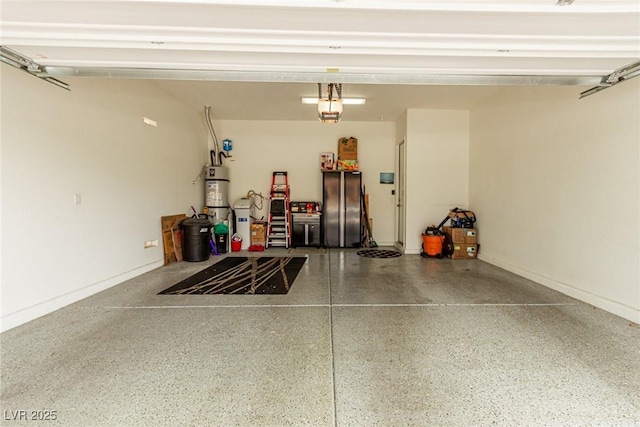 5616 Silver Cascade Ave, Las Vegas, NV 89131 - garage featuring a garage door opener and strapped water heater