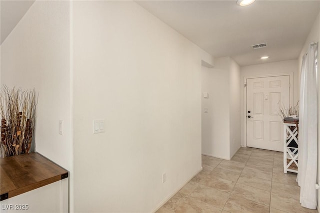 9690 Langden Brook St, Las Vegas, NV 89178 - hallway with recessed lighting and light tile patterned floors