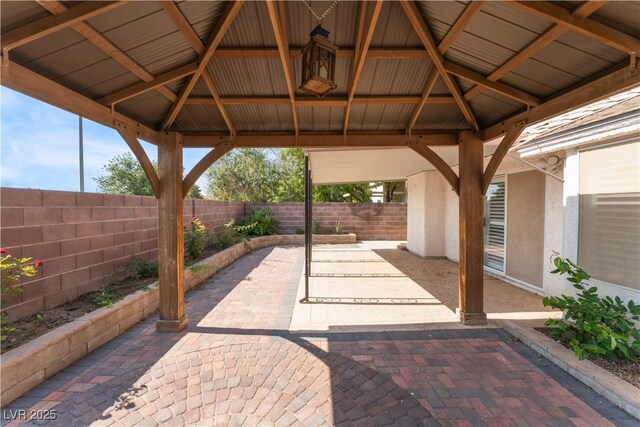 1740 Leaning Pine Way, Las Vegas, NV 89128 - fenced backyard featuring a gazebo and a patio