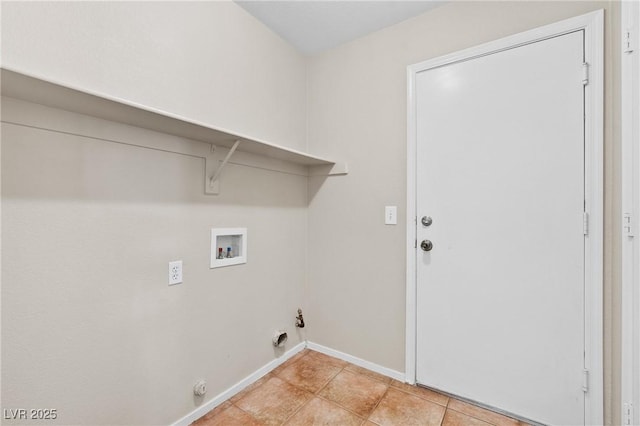 5307 Wild Orchid St, North Las Vegas, NV 89031 - washroom featuring hookup for a washing machine, hookup for a gas dryer, baseboards, and light tile patterned flooring