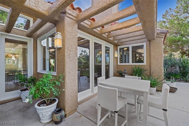 5008 Shoal Creek Cir, Las Vegas, NV 89113 - view of patio / terrace with a pergola and outdoor dining area