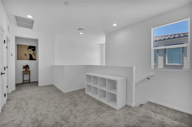 8055 Tank Loop St, Las Vegas, NV 89166 - corridor with carpet floors, baseboards, an upstairs landing, and recessed lighting