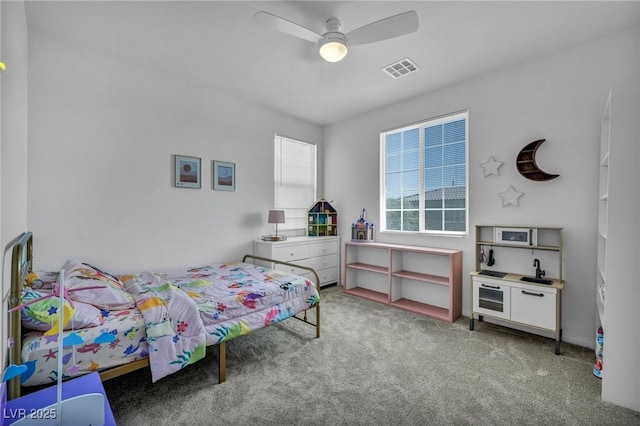 8055 Tank Loop St, Las Vegas, NV 89166 - bedroom with carpet floors and a ceiling fan