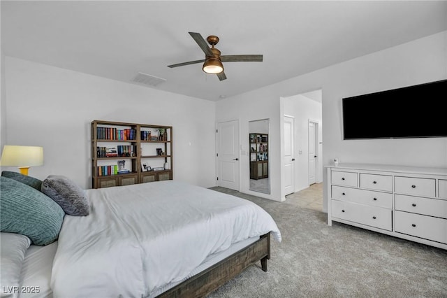 8055 Tank Loop St, Las Vegas, NV 89166 - bedroom featuring light colored carpet and a ceiling fan