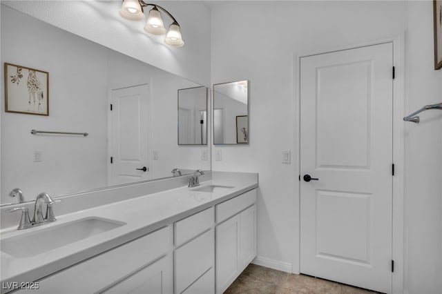 8055 Tank Loop St, Las Vegas, NV 89166 - full bathroom featuring double vanity and baseboards