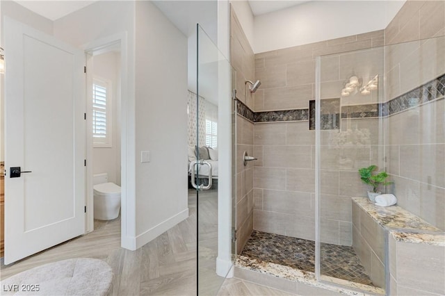 2168 Big Bar Dr, Henderson, NV 89052 - full bathroom with a stall shower, plenty of natural light, and toilet