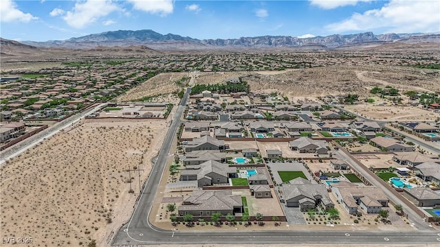 7258 W Le Baron Ave, Las Vegas, NV 89178 - aerial view of residential area featuring a mountainous background