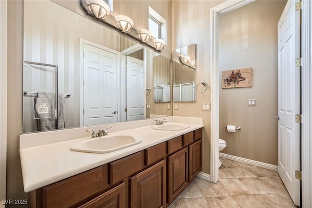 4719 Riva De Romanza St, Las Vegas, NV 89135 - bathroom with toilet and double vanity