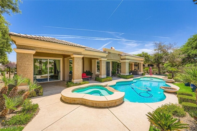 4719 Riva De Romanza St, Las Vegas, NV 89135 - view of pool featuring a patio and a pool with connected hot tub