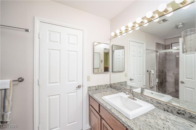 9021 Feather River Ct, Las Vegas, NV 89117 - full bathroom with vanity and tiled shower