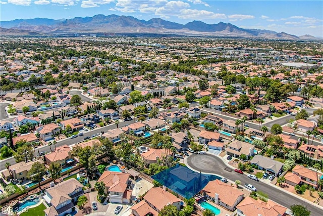9021 Feather River Ct, Las Vegas, NV 89117 - aerial view of residential area featuring mountains