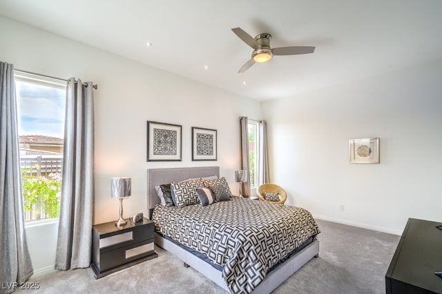 6728 Regency Ridge Ct, Las Vegas, NV 89148 - bedroom with carpet floors, baseboards, and ceiling fan