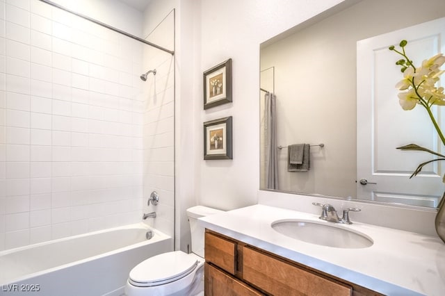 6728 Regency Ridge Ct, Las Vegas, NV 89148 - full bathroom featuring toilet, vanity, and shower / tub combination
