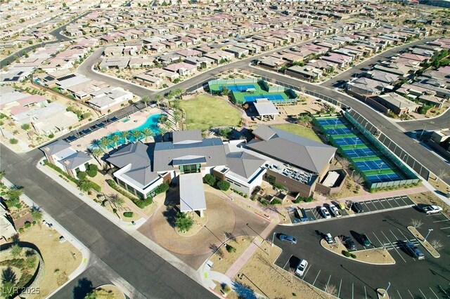 6728 Regency Ridge Ct, Las Vegas, NV 89148 - aerial overview of property's location with nearby suburban area