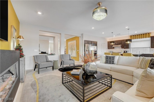 7208 Grace Estate Ave, Las Vegas, NV 89113 - living area featuring recessed lighting