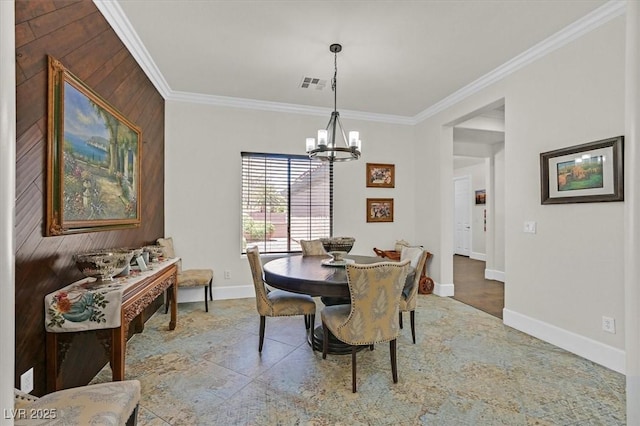 7408 Via Fiorentino St, Las Vegas, NV 89131 - dining room featuring a chandelier and crown molding