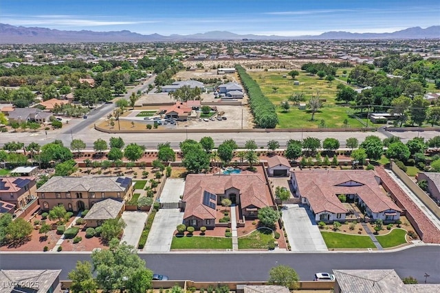 7408 Via Fiorentino St, Las Vegas, NV 89131 - aerial perspective of suburban area featuring a mountainous background
