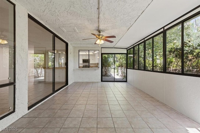 2480 Domingo St, Las Vegas, NV 89121 - unfurnished sunroom with a ceiling fan and healthy amount of natural light