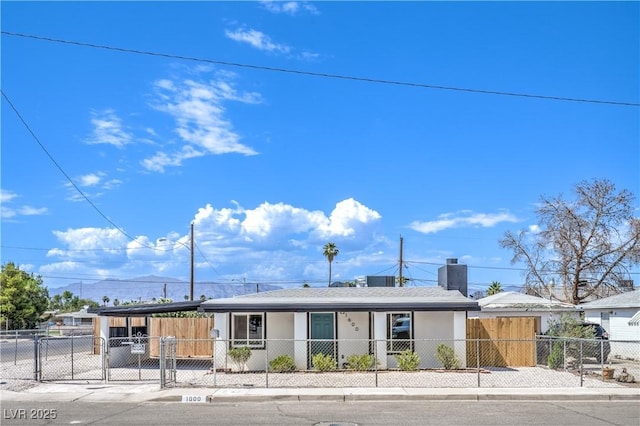 1600 E Mcdonald Ave, North Las Vegas, NV 89030 - single story home featuring a fenced front yard, stucco siding, a carport, and covered porch