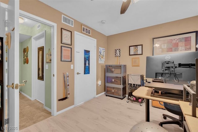 7950 W Flamingo Rd Unit 1003, Las Vegas, NV 89147 - office area featuring ceiling fan and baseboards