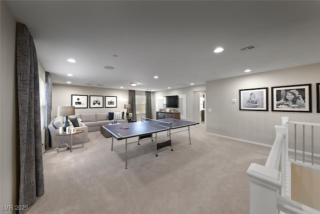 4702 Amazing View St, Las Vegas, NV 89129 - playroom with light carpet, recessed lighting, and baseboards