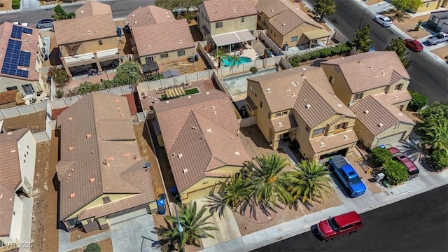 520 Blackbird Knoll Ct, North Las Vegas, NV 89084 - aerial view of residential area featuring a pool area
