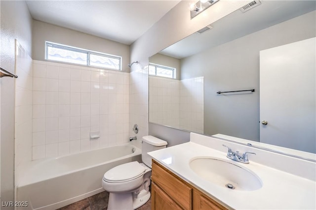 2177 Hidden Ranch Ter, Henderson, NV 89052 - full bathroom with vanity, toilet, and tub / shower combination