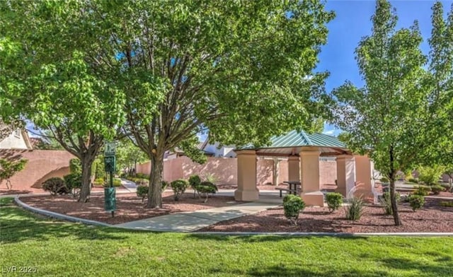 2177 Hidden Ranch Ter, Henderson, NV 89052 - view of home's community featuring a gazebo and a lawn