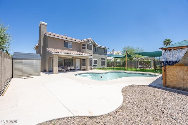 747 Canyon Crest Dr, Las Vegas, NV 89123 - view of pool featuring a patio and a fenced backyard