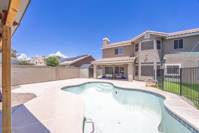 747 Canyon Crest Dr, Las Vegas, NV 89123 - view of pool with a patio and a fenced backyard