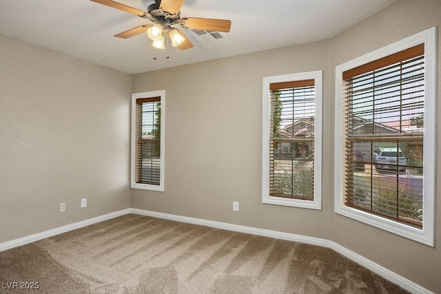 8340 Jeremiahs Lodge Ave, Las Vegas, NV 89131 - carpeted empty room featuring baseboards and a ceiling fan