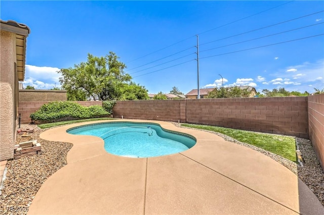 5528 Stone Lagoon St, North Las Vegas, NV 89031 - view of swimming pool featuring a fenced backyard and a patio area