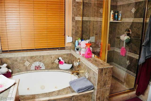 9355 W Viking Rd, Las Vegas, NV 89147 - bathroom with a stall shower and a tub with jets