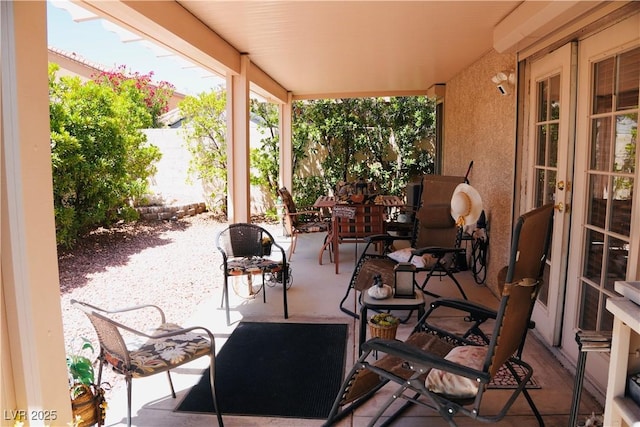 9355 W Viking Rd, Las Vegas, NV 89147 - view of patio / terrace featuring french doors
