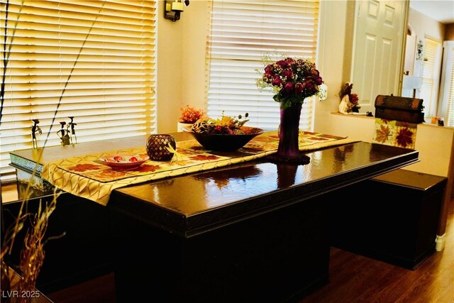 9355 W Viking Rd, Las Vegas, NV 89147 - detailed view of breakfast area and wood finished floors