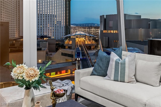 3726 Las Vegas Blvd Unit 606, Las Vegas, NV 89158 - balcony featuring an outdoor hangout area and a city view