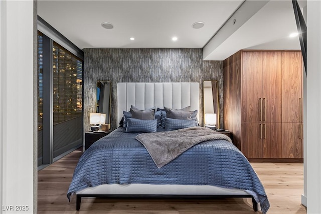 3726 Las Vegas Blvd Unit 606, Las Vegas, NV 89158 - bedroom with light wood finished floors and recessed lighting