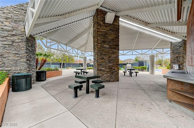 10671 Capesthorne Way, Las Vegas, NV 89135 - view of patio / terrace with a sink