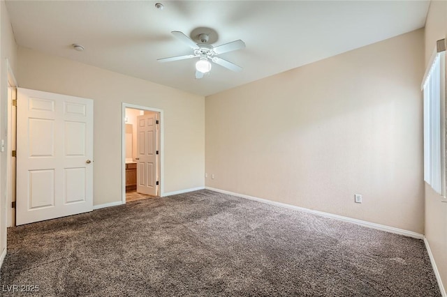 830 Carnegie St Unit 824, Henderson, NV 89052 - unfurnished bedroom with carpet floors, baseboards, ensuite bath, and ceiling fan