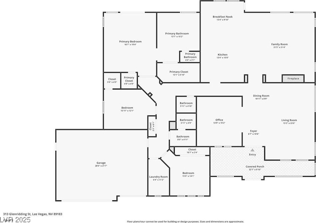 313 Glenridding St, Las Vegas, NV 89183 - view of home floor plan