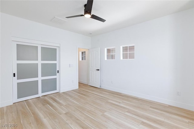 81 Alerion St, Las Vegas, NV 89138 - unfurnished room with a ceiling fan, light wood-style flooring, and baseboards