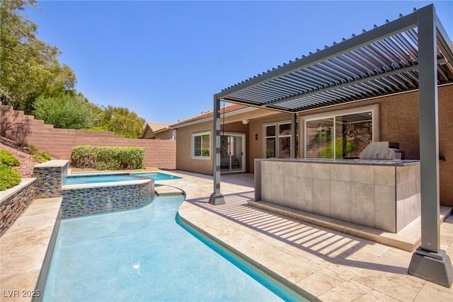 81 Alerion St, Las Vegas, NV 89138 - view of pool featuring a patio area and a pool with connected hot tub