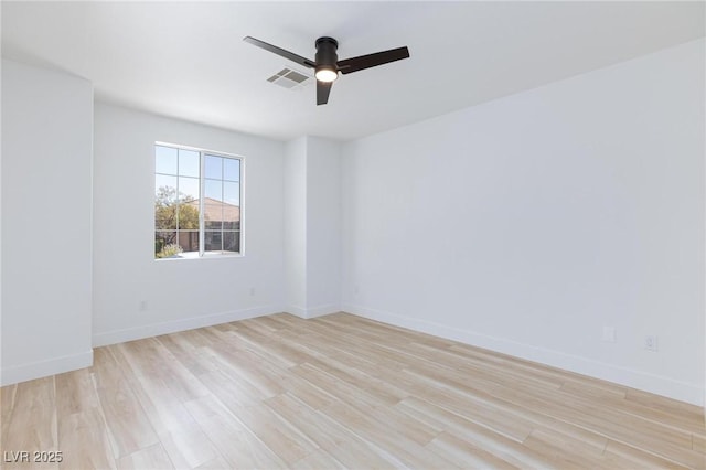 81 Alerion St, Las Vegas, NV 89138 - spare room with light wood finished floors, ceiling fan, and baseboards